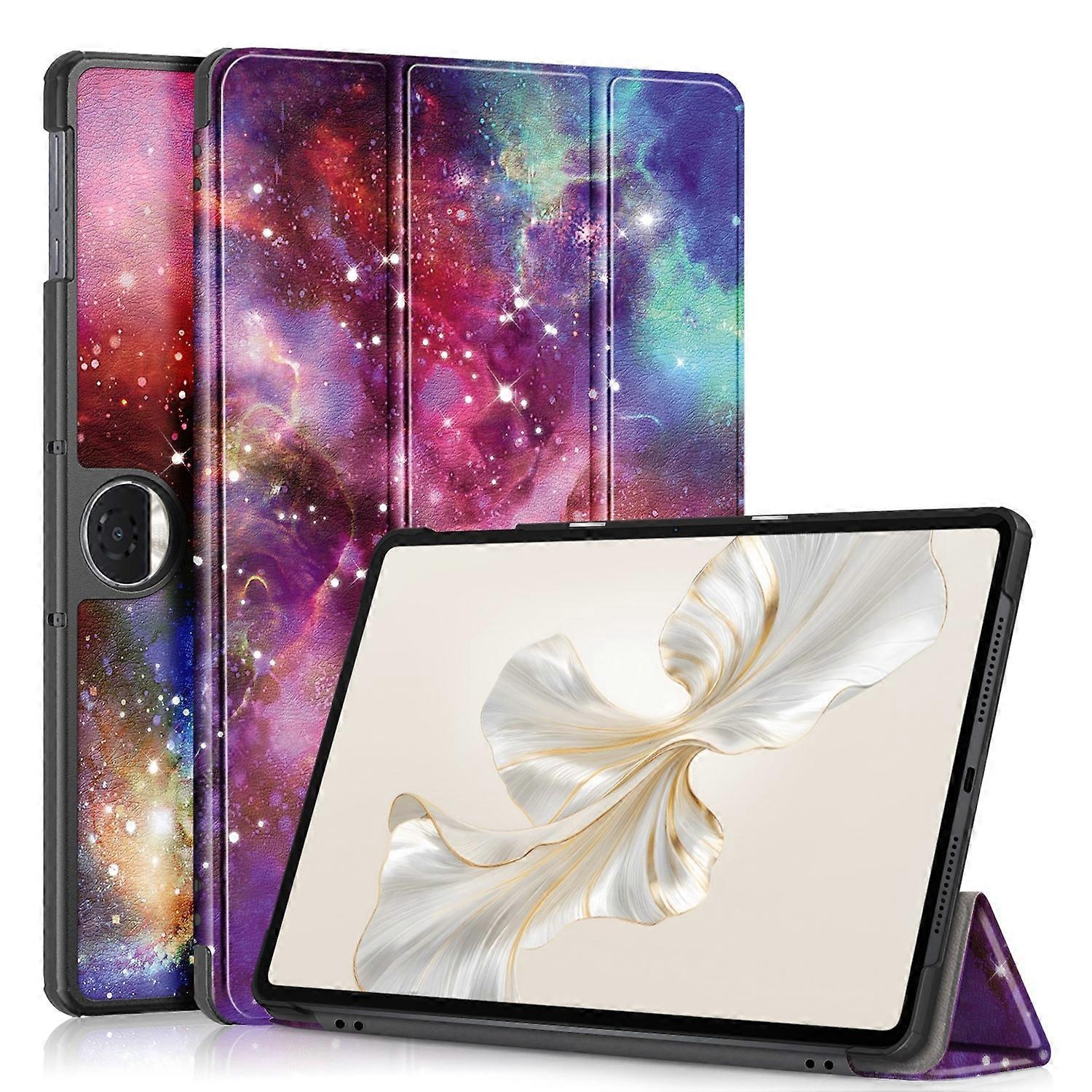 Custer Painted 3-Fold Leather Tablet Case