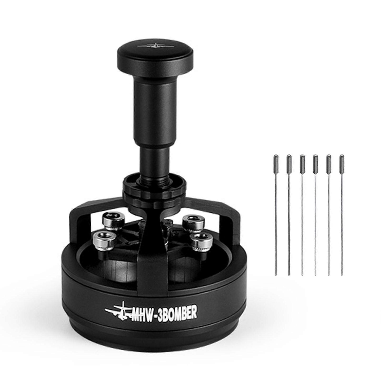MHW-3BOMBER 58mm Adjustable WDT Tool 14x0.25mm Needles Adjustable Depth Espresso Stirrer Tool Magnetic Positioning Espresso Machine Accessories Distri