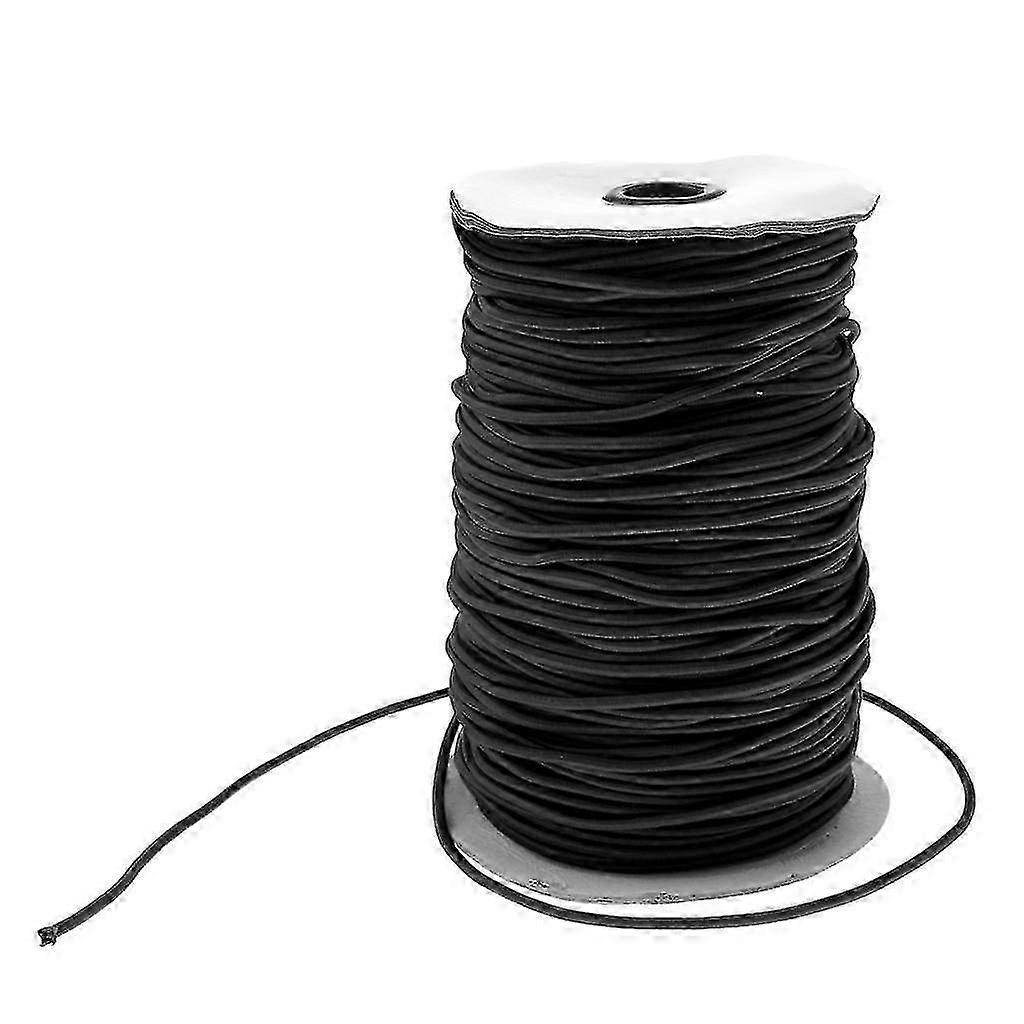 2mm Elastic Bungee Rope Shock Cord Tie Down - Boat/trailer Covers 150m Black