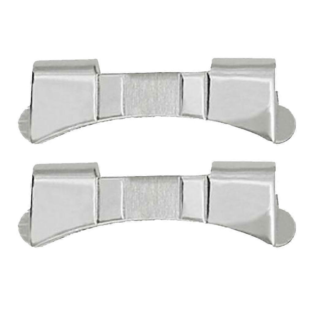 2 Piece Stainless mm Curved End Piece End Part Replacement for Watchmaker