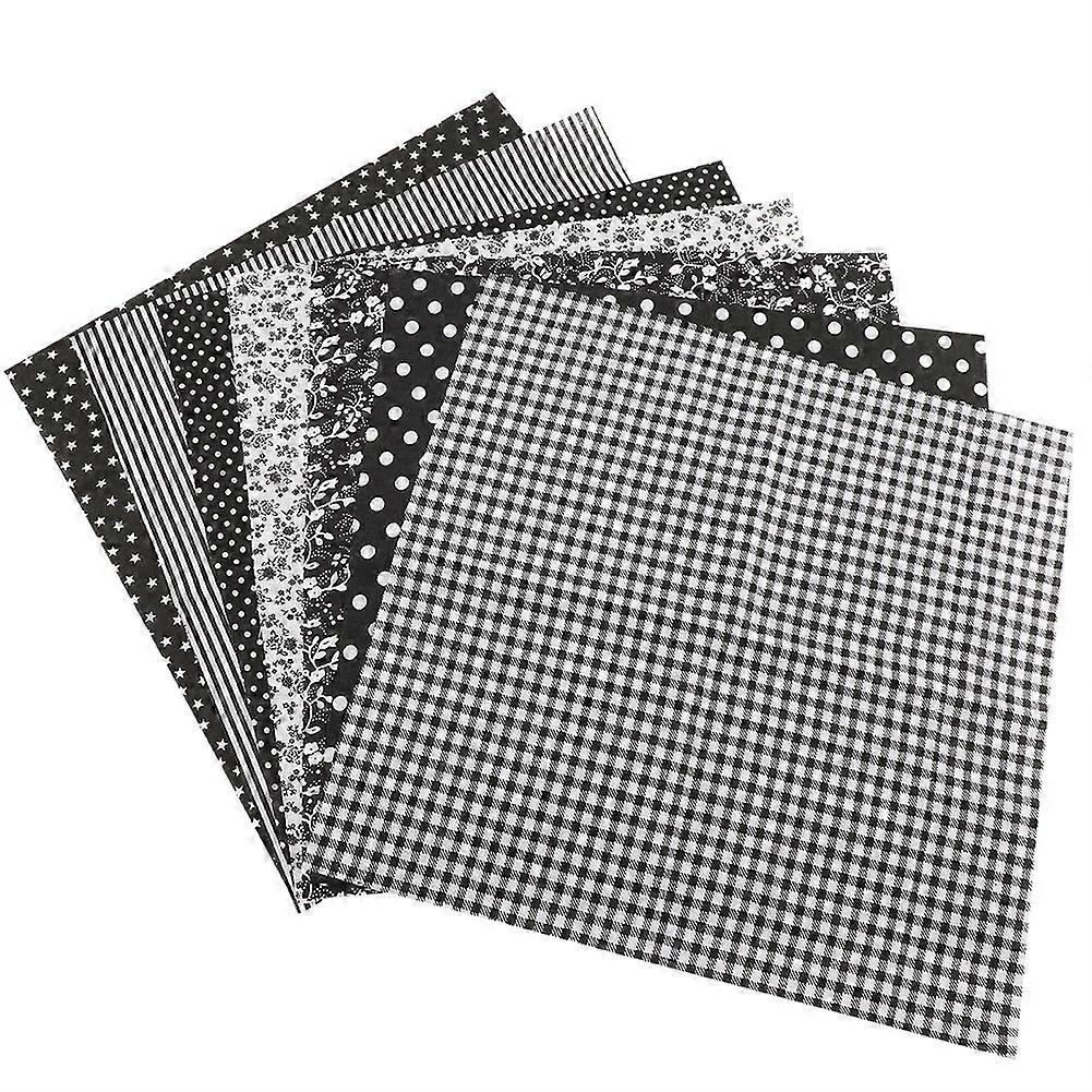 7pcs 5050cm Cotton Fabric Assorted Squares Bedding Kit Pre-Cut Quilting Fabric Bundle in Various Colors
