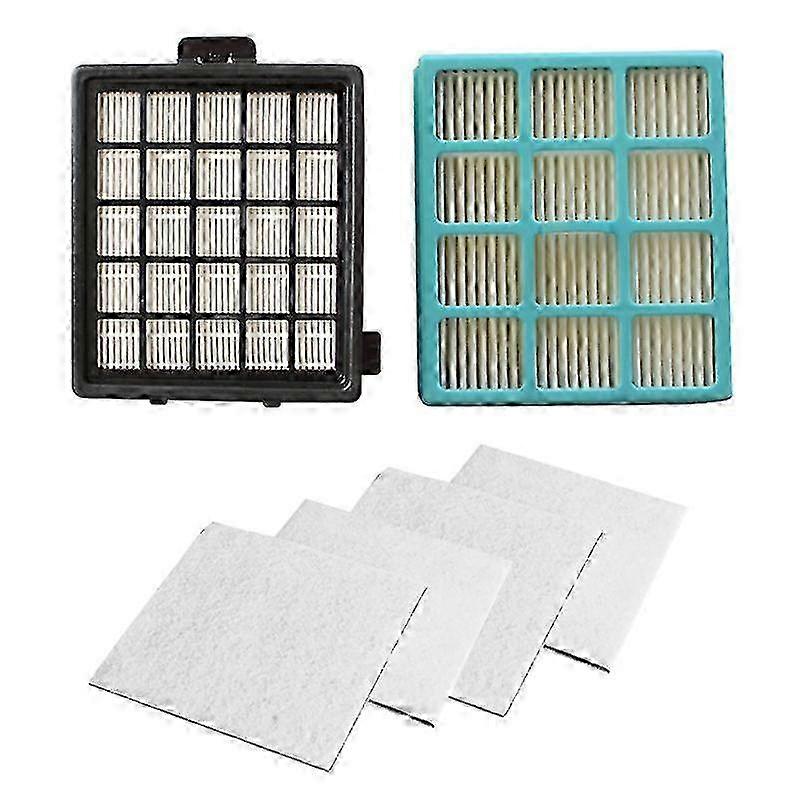 2pcs HEPA Filter & 4pcs Motor Cotton Filter Compatible with FC8134, FC8135, FC8136, FC8142, FC8146, FC8148, and FC8140 Models