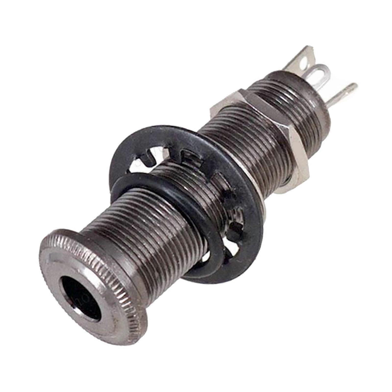 Guitar Barrels Jacks Cylinder Input Output Jacks Guitar Accessory Guitar Stereos Barrels Jacks Socket with 3 Pin Gun Color