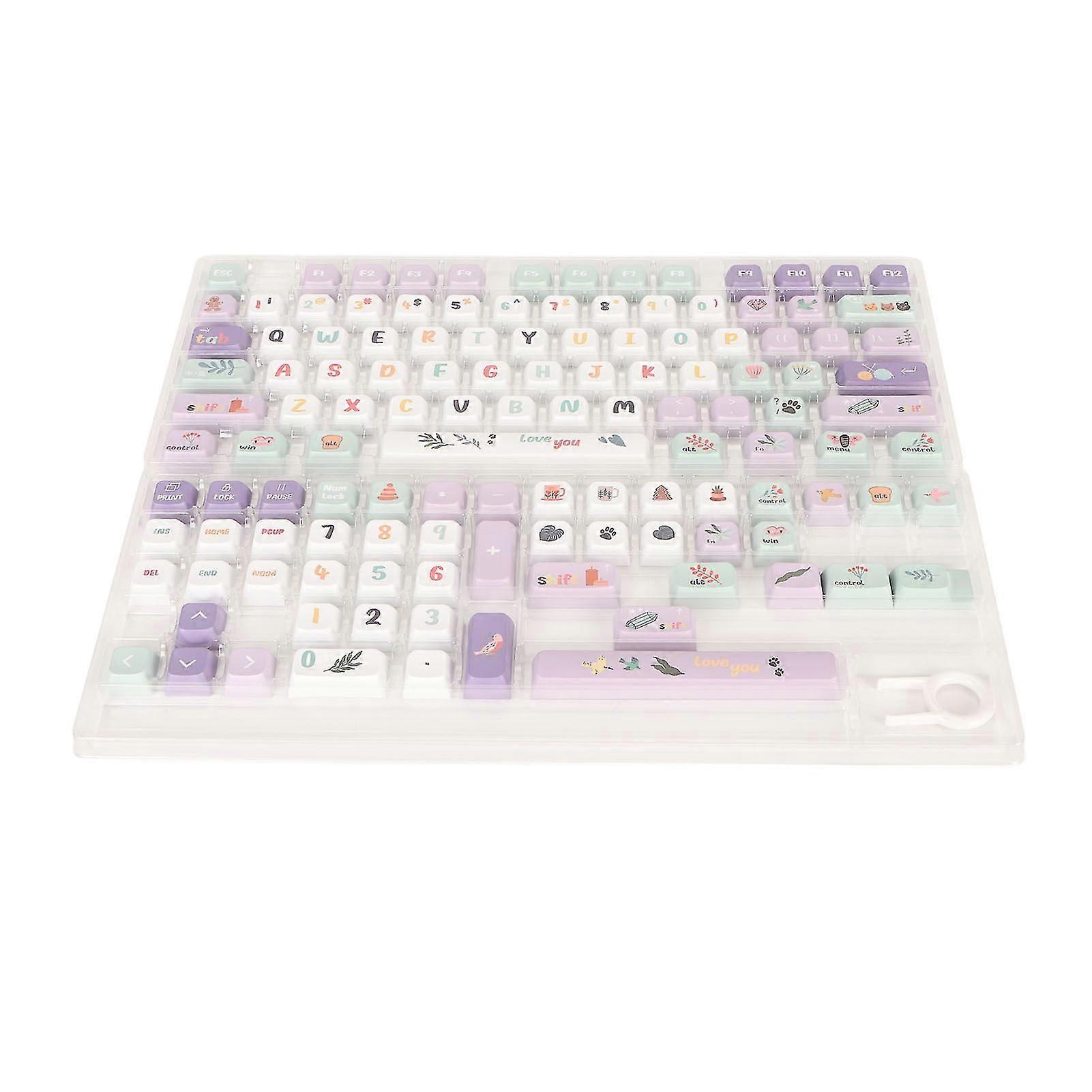 124-Key XDA PBT Sublimation Keycaps for 61/87/96/98/104/108 Mechanical Keyboards