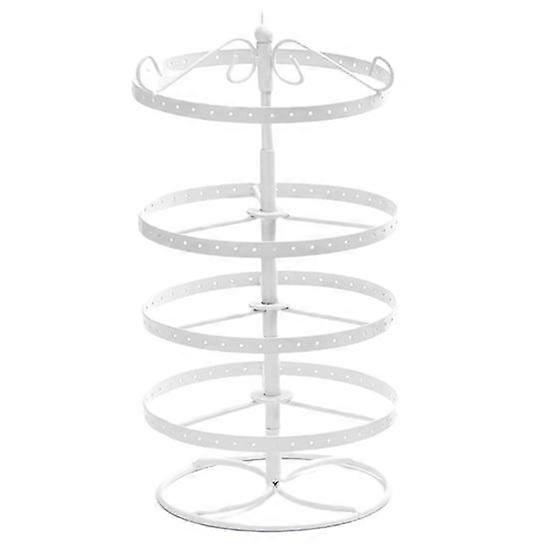 Earring Holder Organizer with Stable Base Adjustable 4-Tiers Rotating Earrings Display Stand Desktop Jewelry Organizer