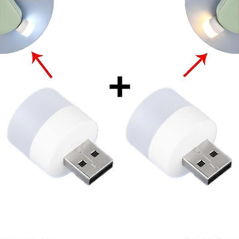 10/8 / 6PCS مصباح قابل للشحن USB مصباح صغير LED ضوء الليل بنك الطاقة شحن أضواء كتاب USB