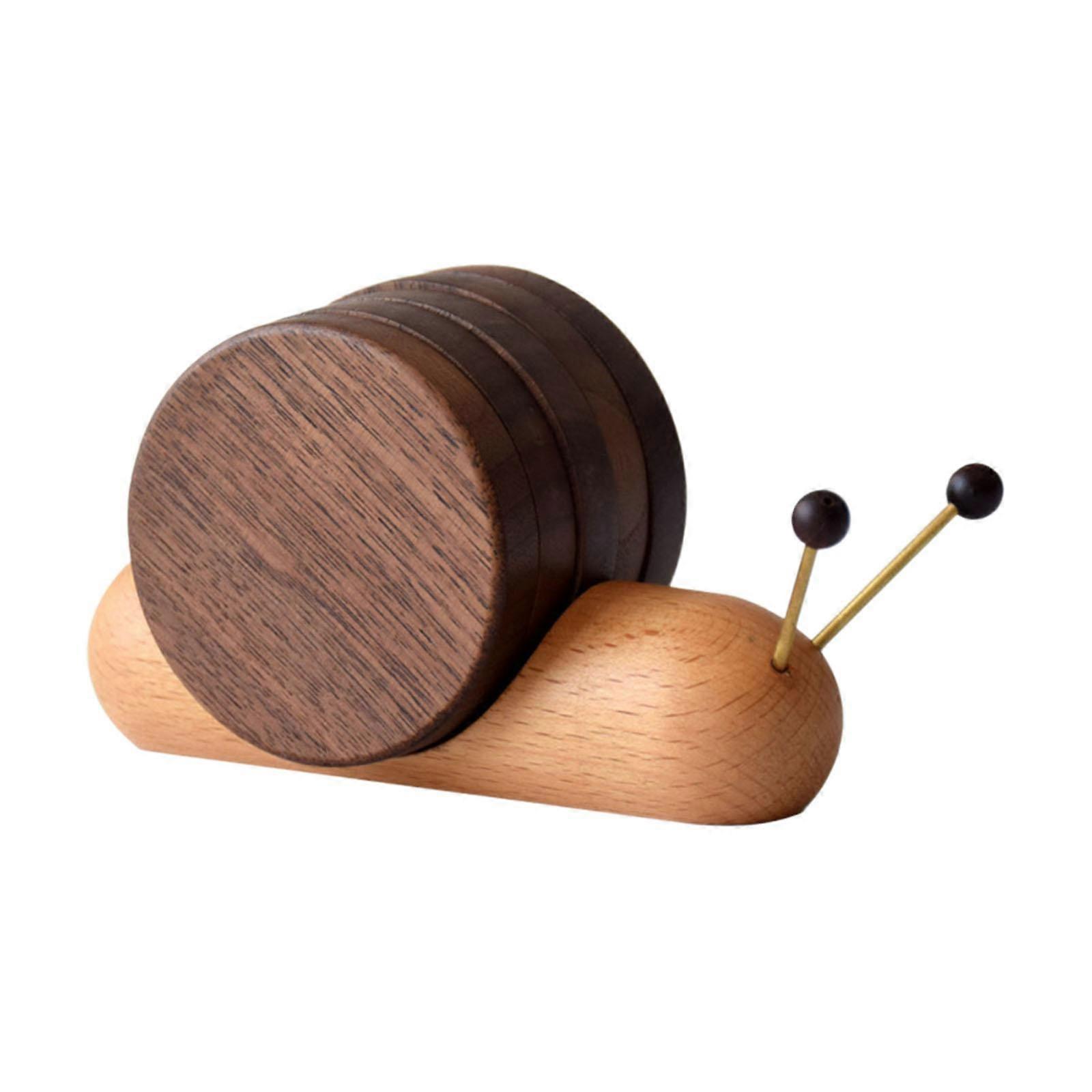 5 Pieces Coaster Cup Mat Bar Decoration Snails Shaped Practical Multifunctional
