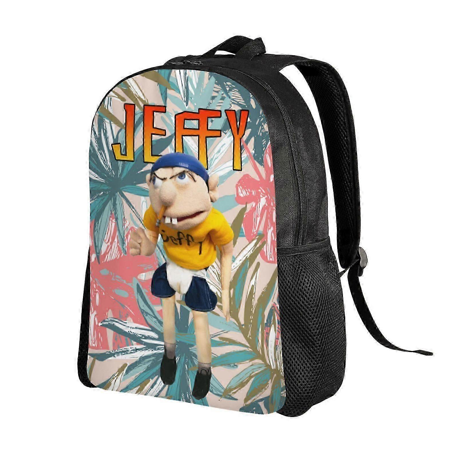 c1187 SML Jeffy Ryggsäck Skolväska Barnryggsäck Ryggsäckar, Lätta Stora Ryggsäckar Kapacitet Arbete Resor Casual Axlar Dagsryggsäck, Skolryggsäck