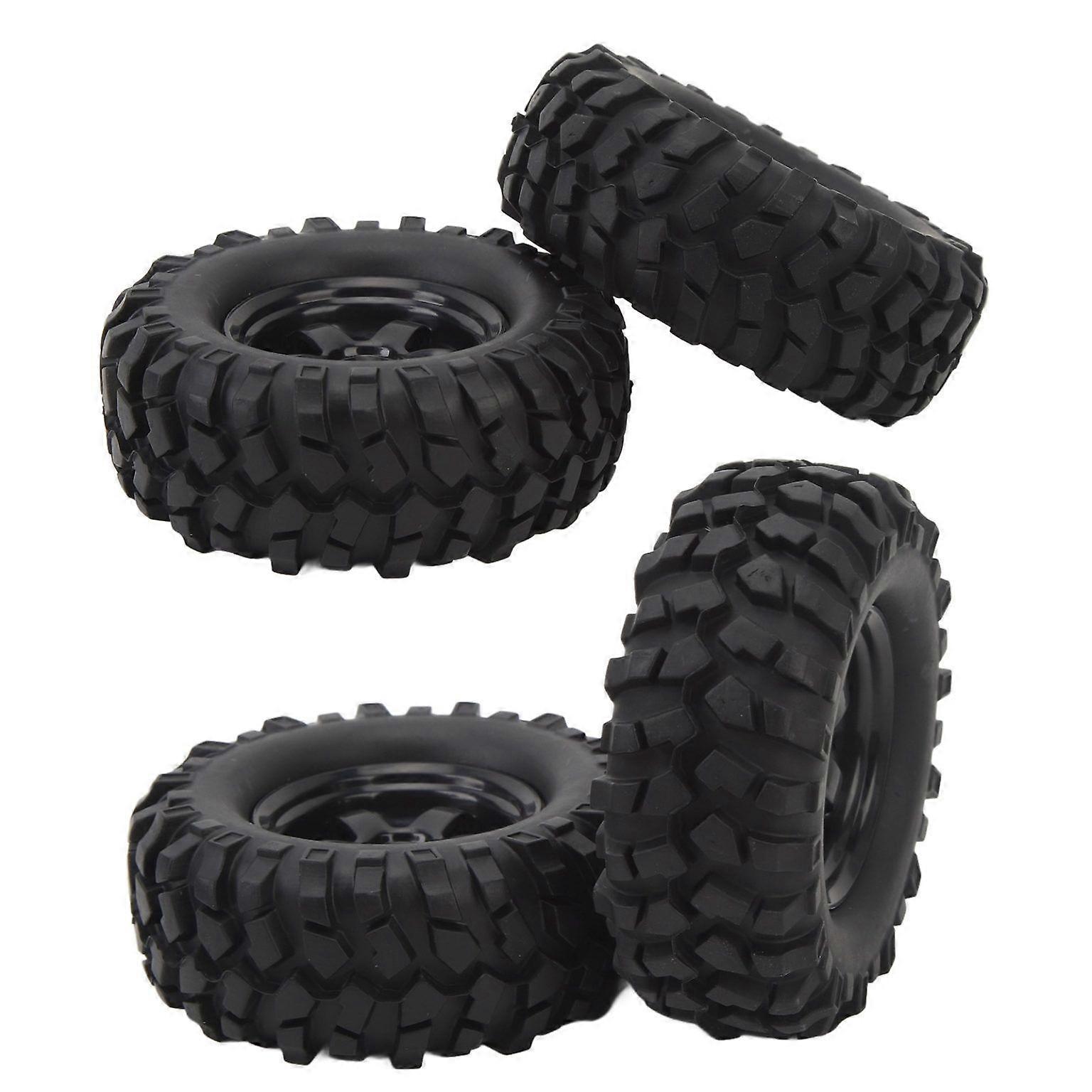 1.9" RC Crawler Wheel Rims & Rubber Tires - 4 Pack