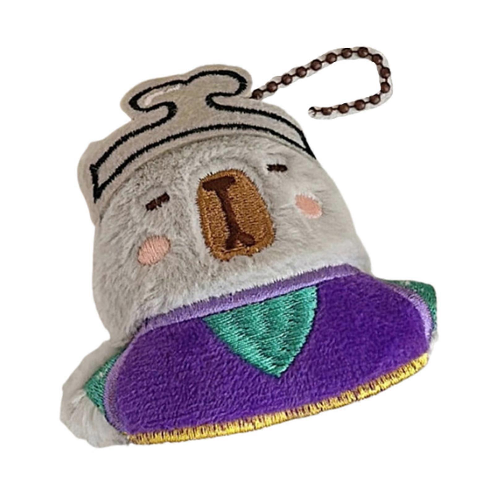 Cute Cartoon Capybara Plush Toy Keychain Pendant Soft Stuffed Animal Charm for Bags and Keys Mini Plush Toy for Kids