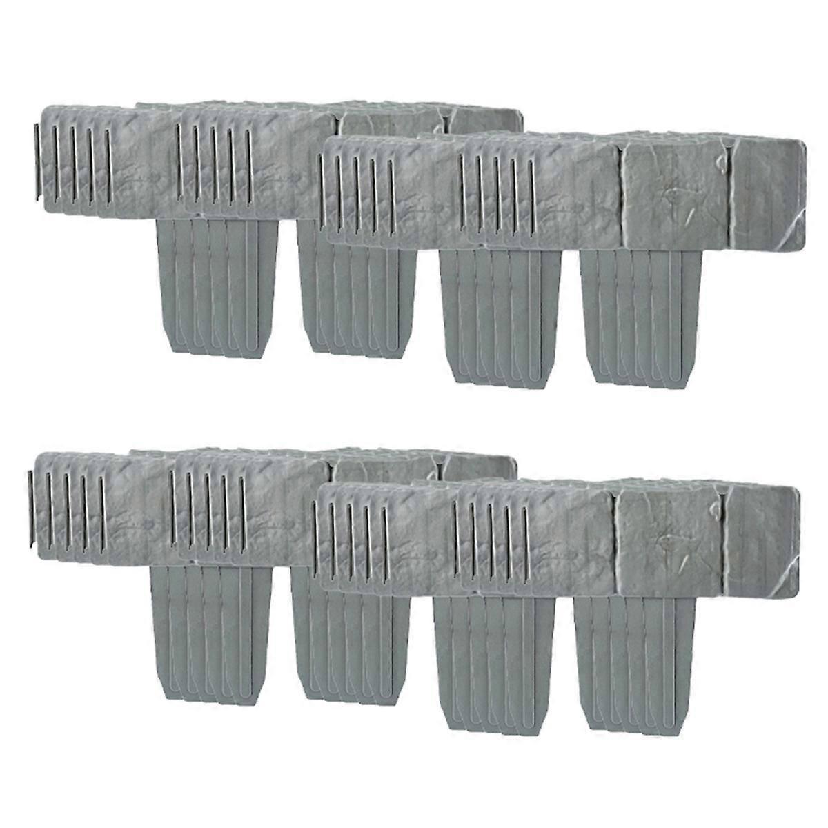 40PCS Garden Fence Imitation Stone Plant Support Stake,A