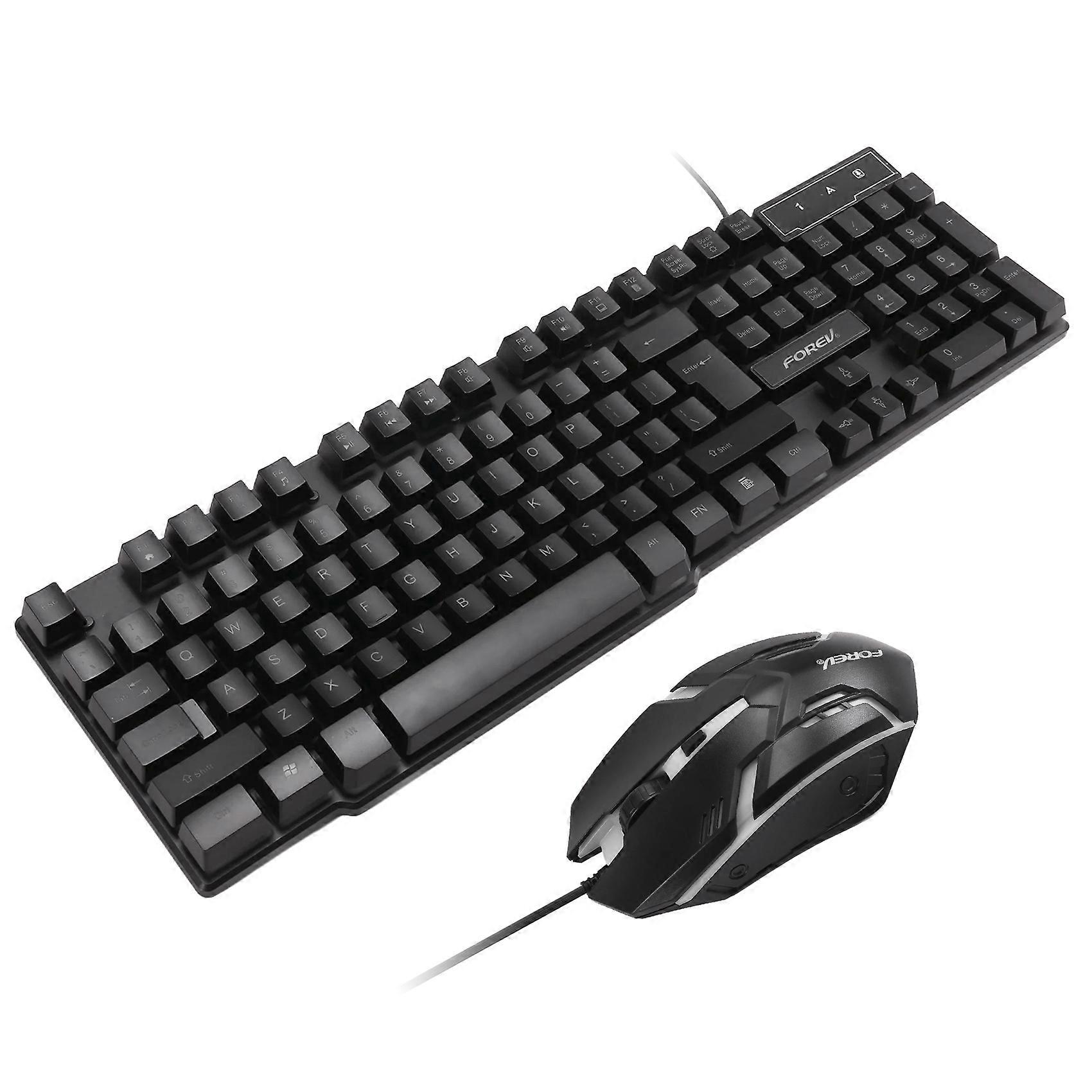 FOREV RGB Gaming Keyboard & Mouse Kit Backlit USB Wired
