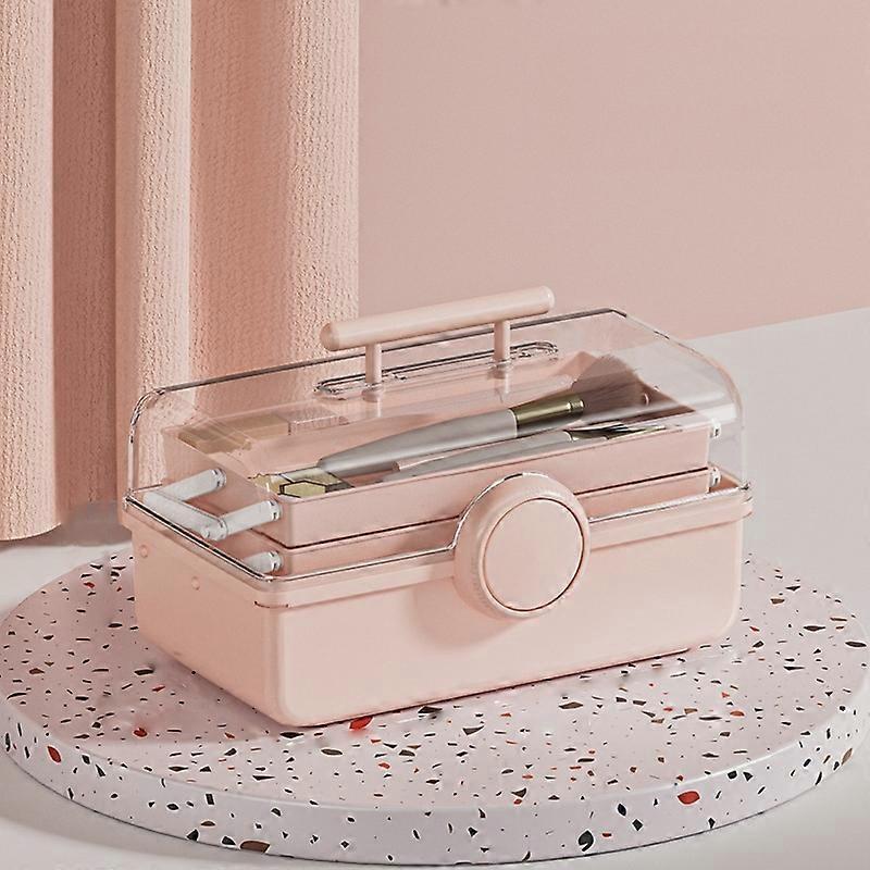 Cosmetics Storage Box Plastic Anti -Dust Transparent Desktop Medicine Box