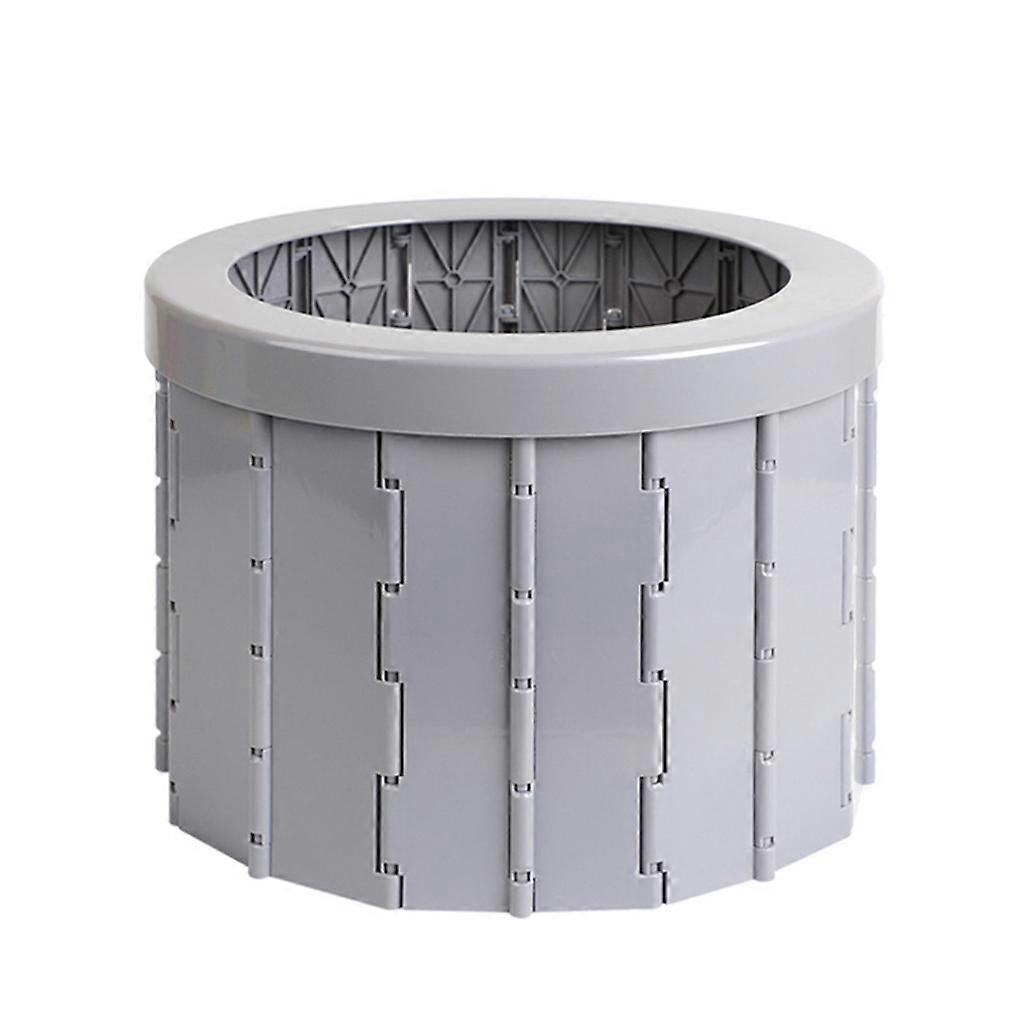 Folding Camping Toilet Portable Travel Toilet Washable Potty for Camp,Hiking,Long Trips,Traffic Jam, Elderly Easy to Use  Gray