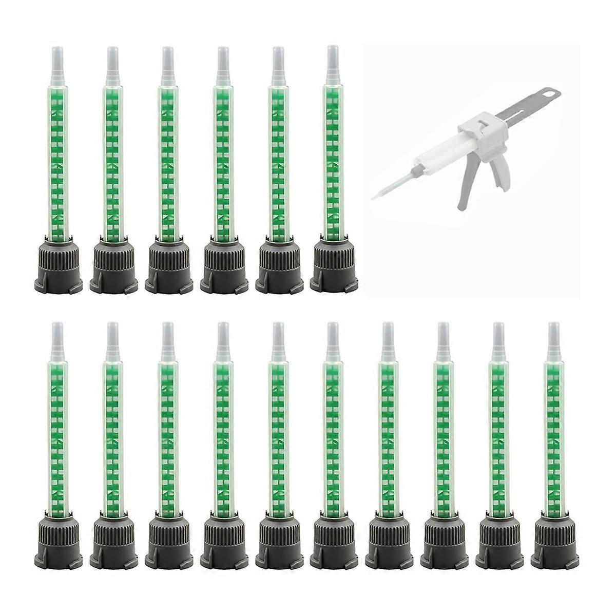 50pcs Epoxy Adhesive Mixing Nozzle Static Mixing Nozzle Mb6-16 Mixing Tube (1:1Ratio) for AB Glue L