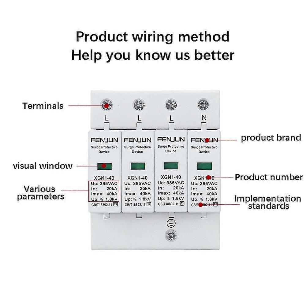 Surge protector, 1 piece 220v 1p/40ka low voltage surge protector surge protector