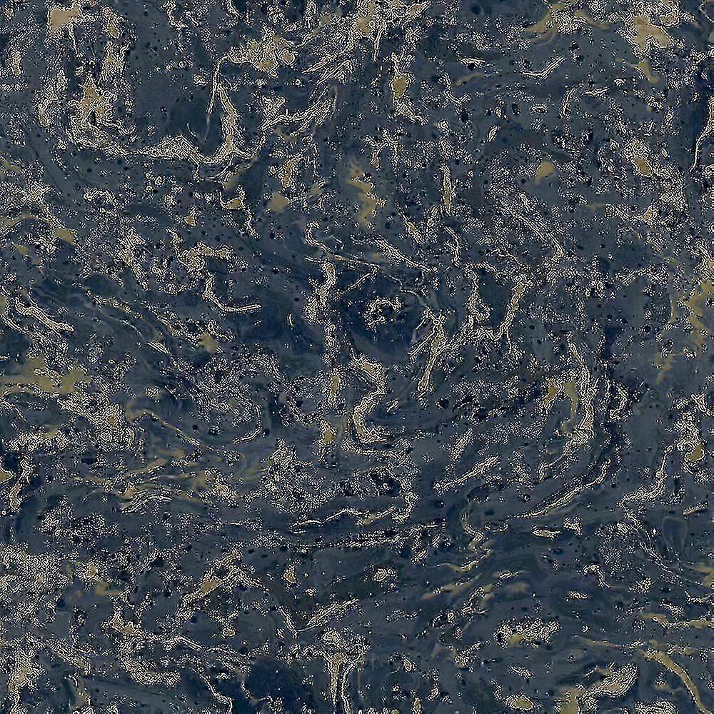 Marmor marineblå tapet