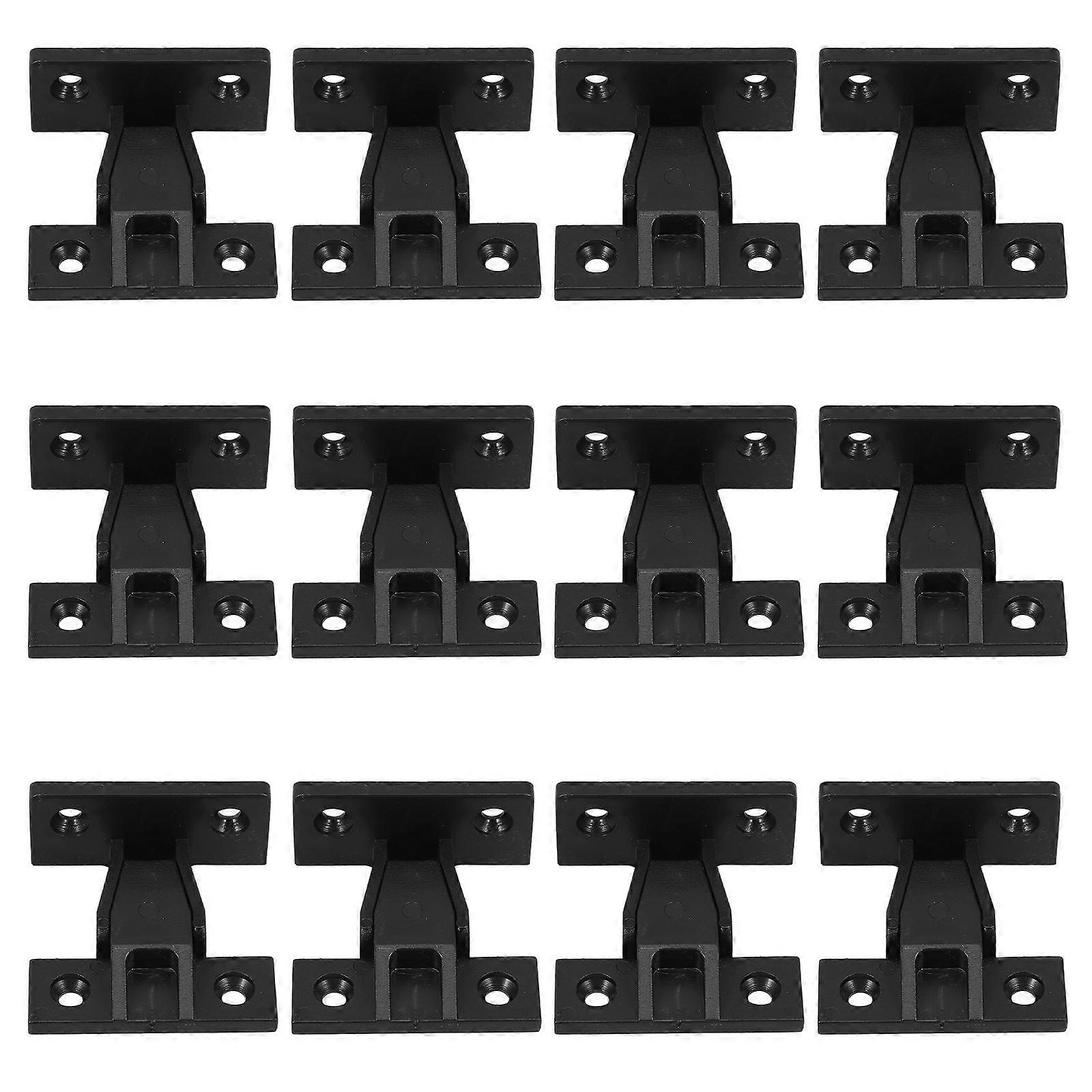 12 Set False Front Cabinet Clips Plastic Bracket Fake Drawer Clips False Drawer Front Clips For Wall Cabinet Installation Support