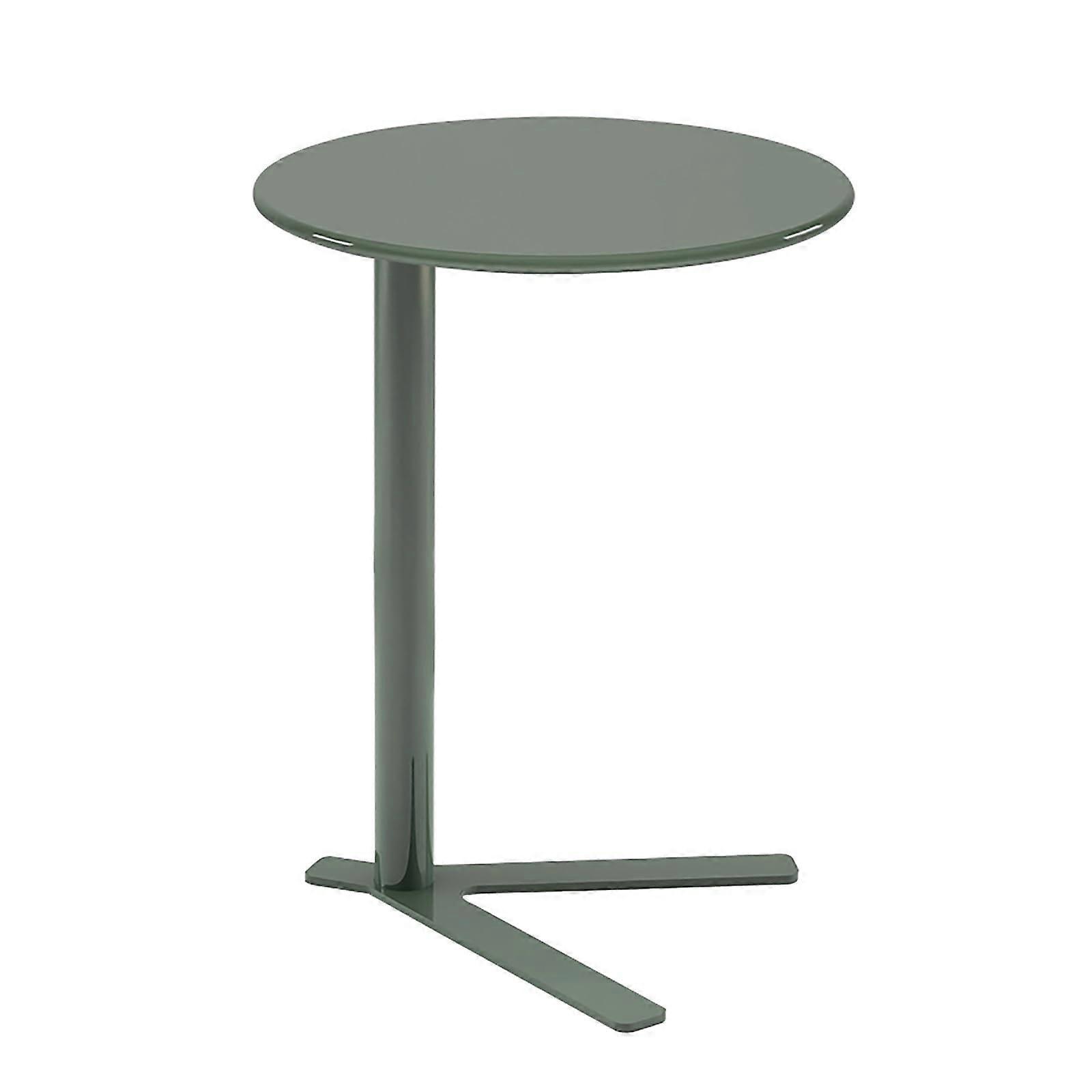 Round Side Table for Small Spaces - Modern End Table in White Finish, 20-Inch Diameter Coffee Table for Living Room