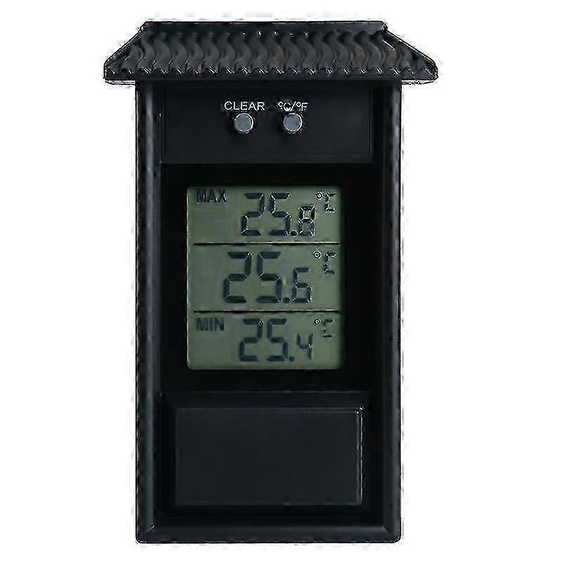 Lcd Screen Outdoor Electronic Thermometer Waterproof Temperature Meter - White