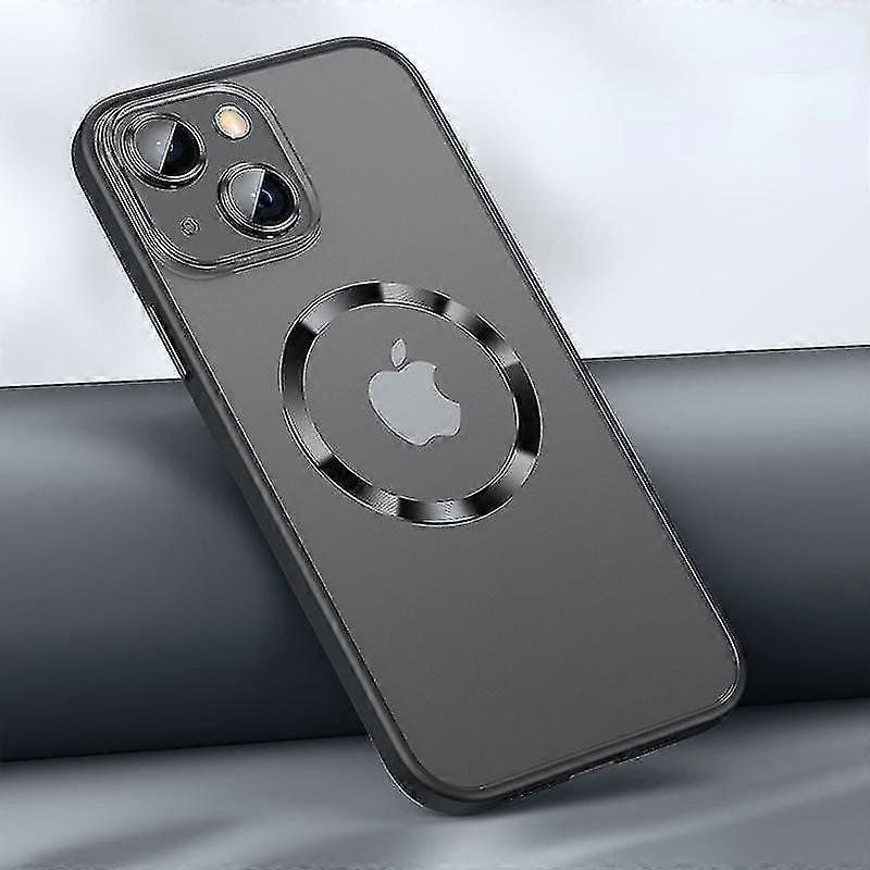 Magnetic Metal Magsafe Case Compatible Iphone 14 Pro Max/14 Pro/14 Plus With Camera Lens Protector Matte
