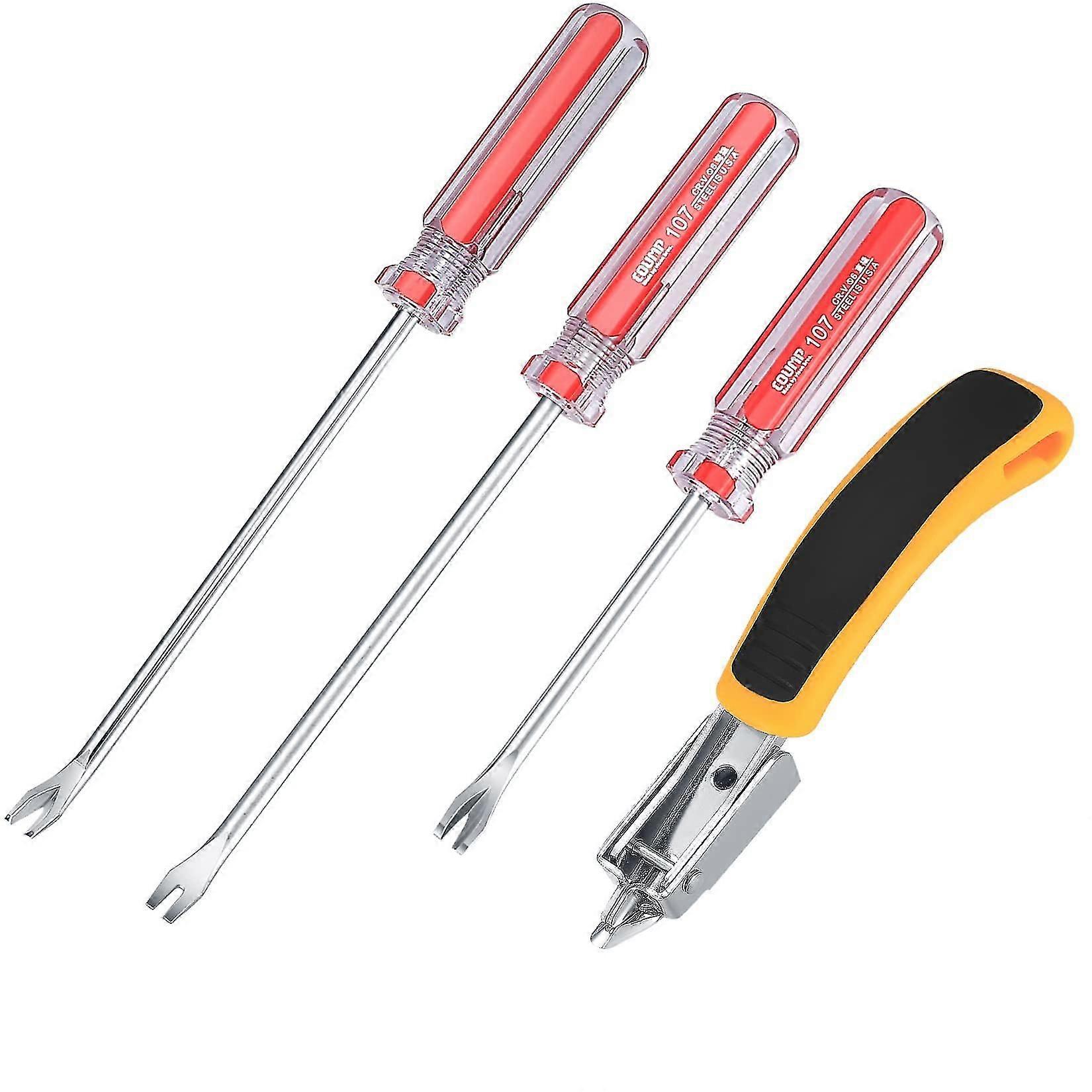 Ensemble d'outils pour enlever les agrafes et les clous de rembourrage, extracteur de clous robuste, arrache-clous, agrafes, rivets