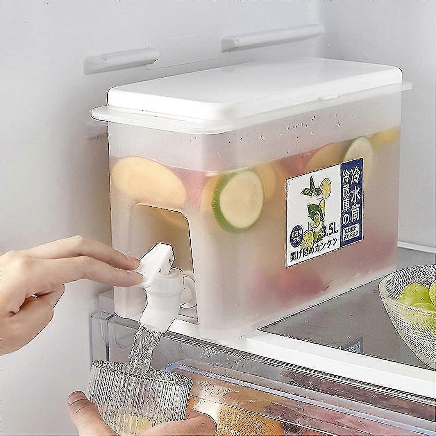 蛇口付き飲料ディスペンサー3.5リットル-フルーツジュースボトルウォーターファウンテンカクテルジュースアルコール