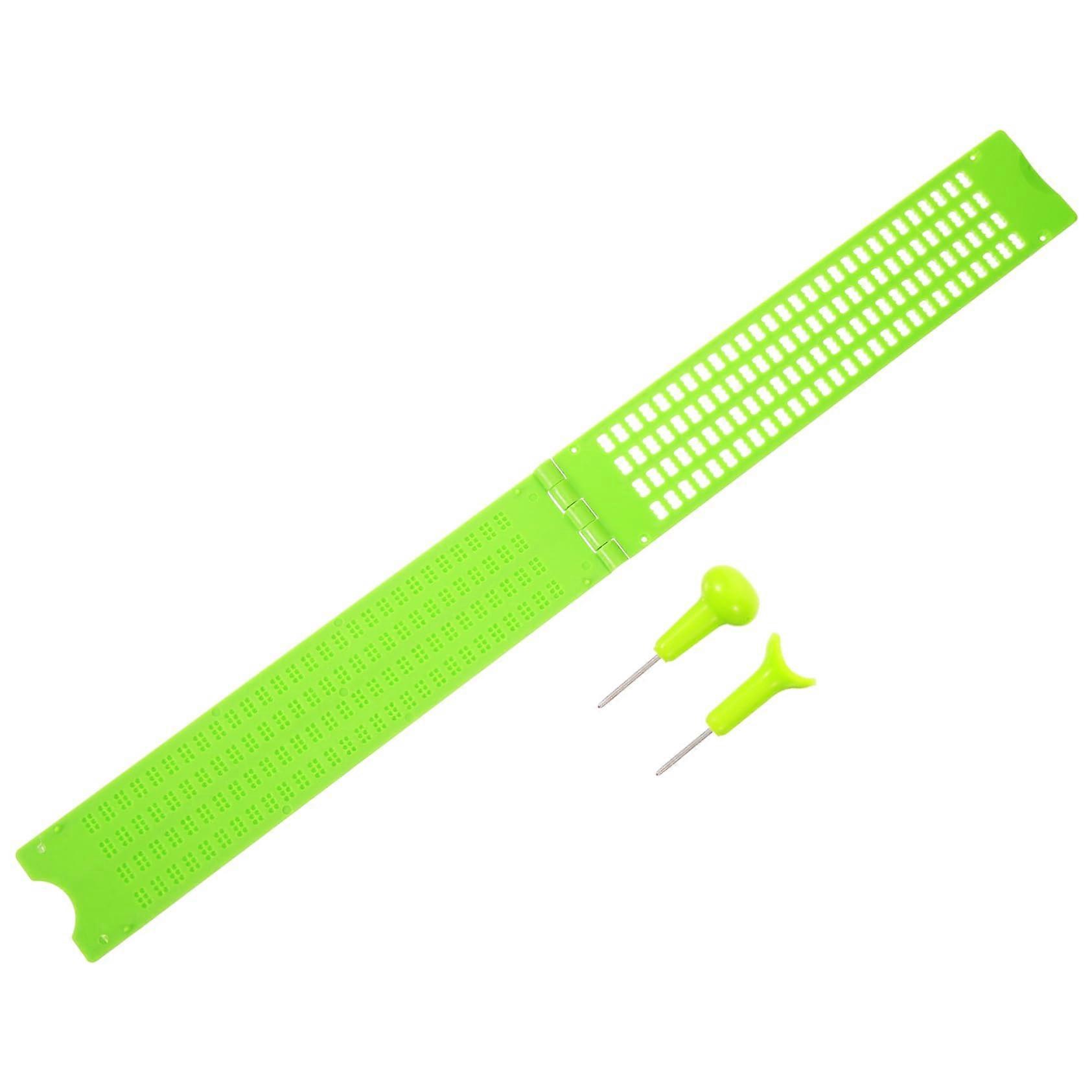 Braille Writing Kit Set with Plastic Line Cells and Stylus, Braille Learning Aid for Visually Impaired Education