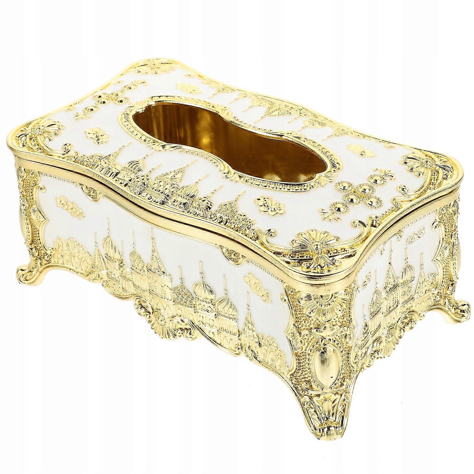 Desktop Decor Tissue Storage Case Castle Box
