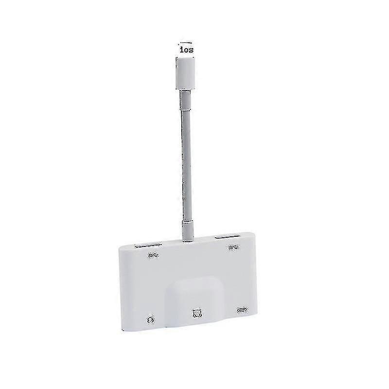 To Rj45 Ethernet Lan Wired Network Adapter 5 In 1Usb Otg Lan Rj45 Ethernet3.5mm High Speed Converter