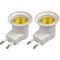 LED Lamp E27 Male Socket EU Type Plug Adapter Converter for Bulb Holder with On/Off Button