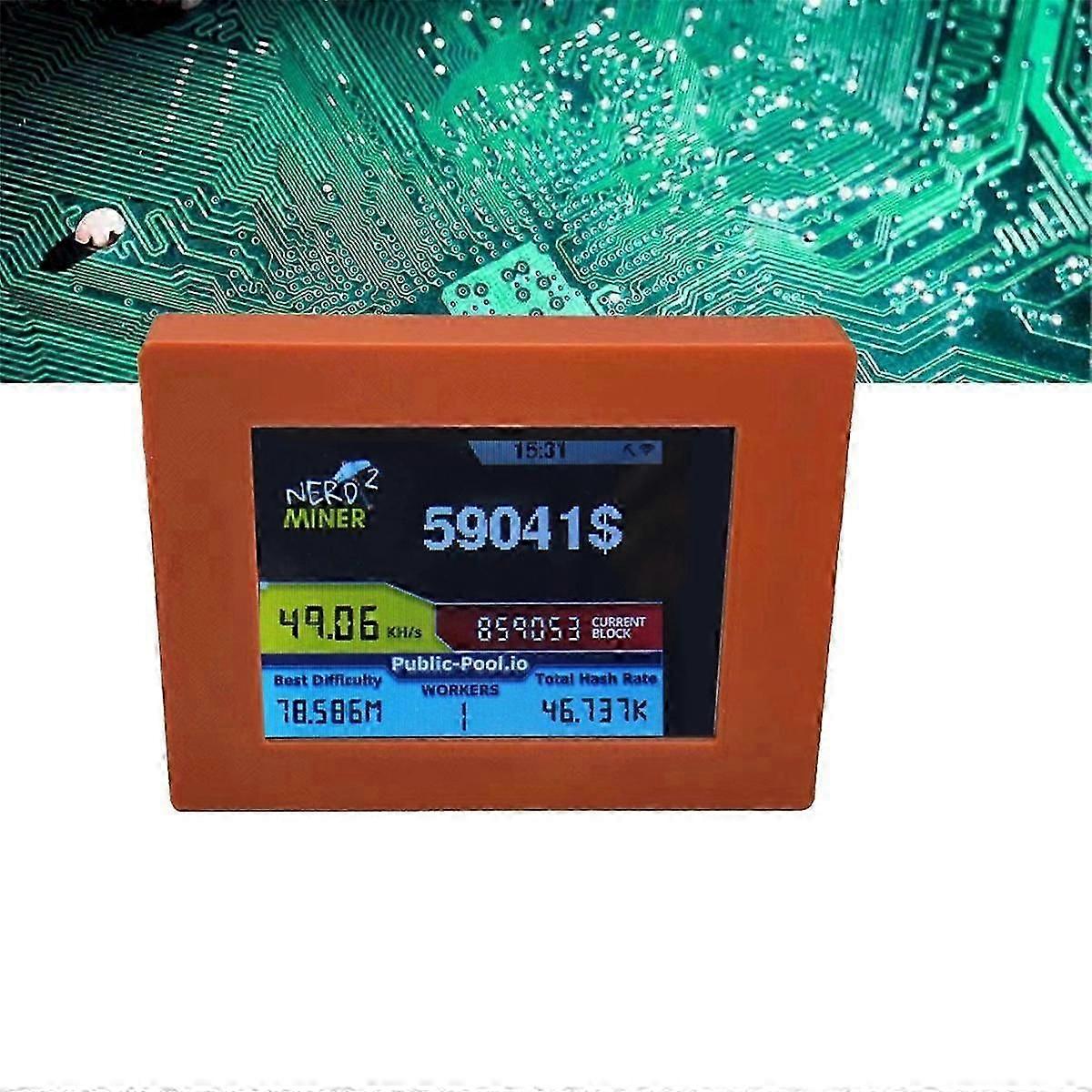 Nerdminer V2 Miner 56KH/S 2.8 Inch LCD Display BTC Lottery Miner Bitcoin  Solo Miner Nerd