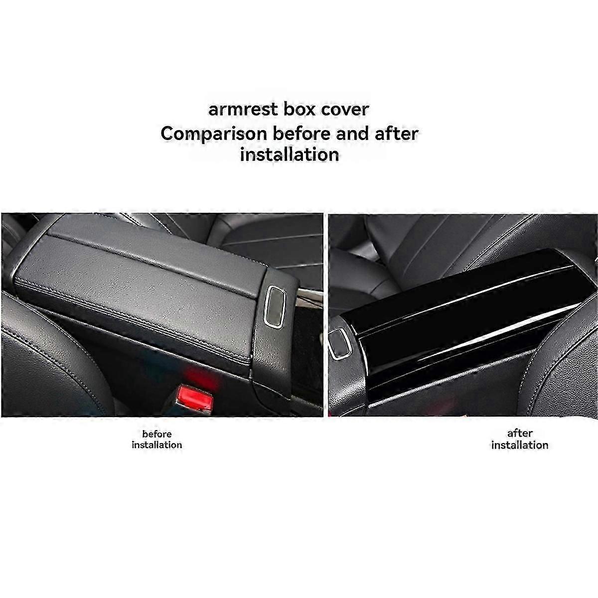 Car Center Console Armrest Box Panel Sticker Trim Cover for CLA/ CLA/A/B/EQA/EQB-Class 2020-2024 B