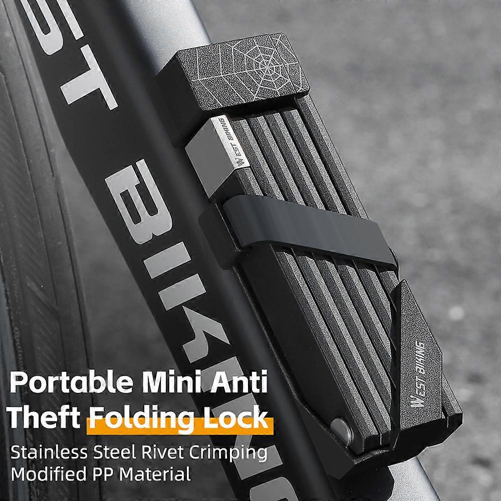 Foldable AntiTheft Electric Bike KeyLock Cobweb Pattern Portable Motorcycle Safety Lock Bicycle Accessories