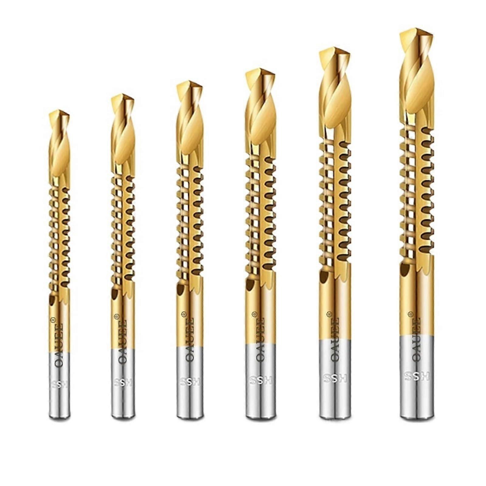 Drill Bits Set Spiral Metric Composite Tap Drill Bit Tap Cutting Drilling Twist Drill Bit for Cutting Drilling Slotting