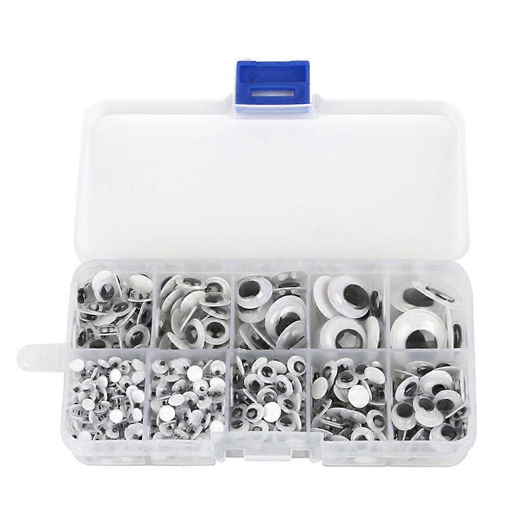 600pcs Lifelike Plastic Doll Eyeball DIY Self-adhesive Doll Puppet Making Props