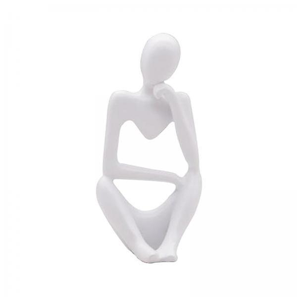 2x Modern Abstract Statues Sculpture Resin Artistic Thinker Figure Thinking Man