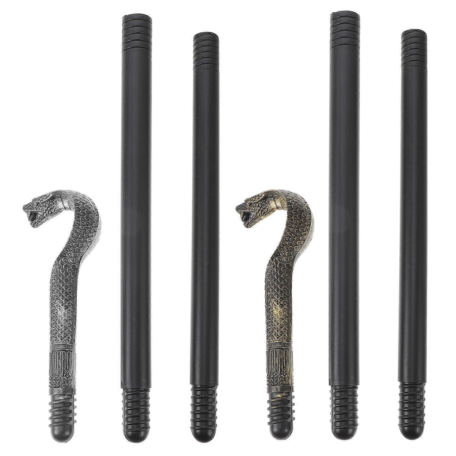 2Pcs Fantasia Andar Canes Halloween Party Supplies Role Play Prop Snakehead Cane