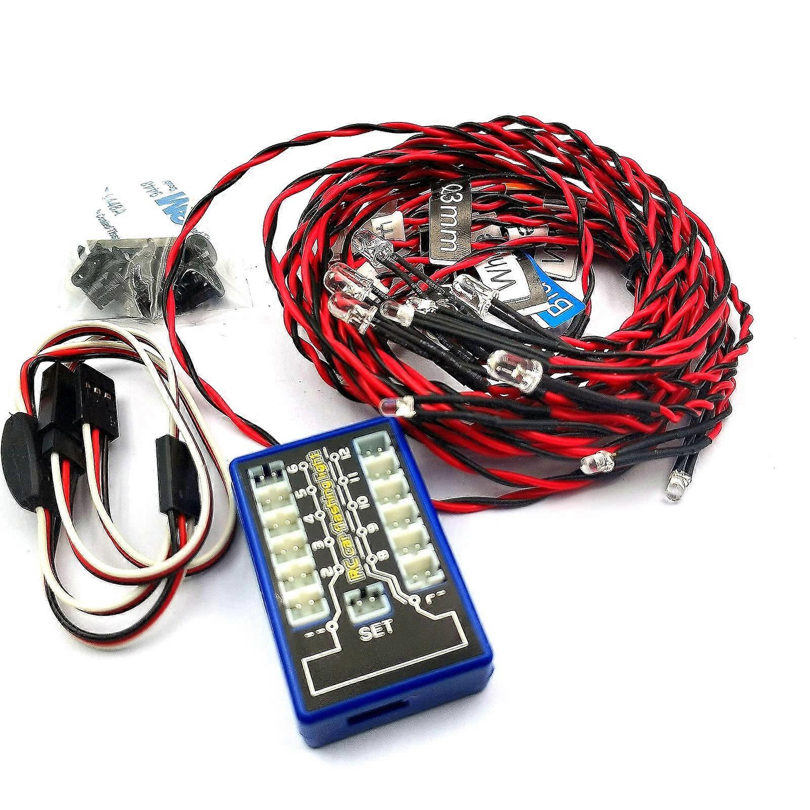 RC Car Headlights 12 LED For RC Car Taillight RC Truck LED Flashing Lights 5 Modes Light Lamp