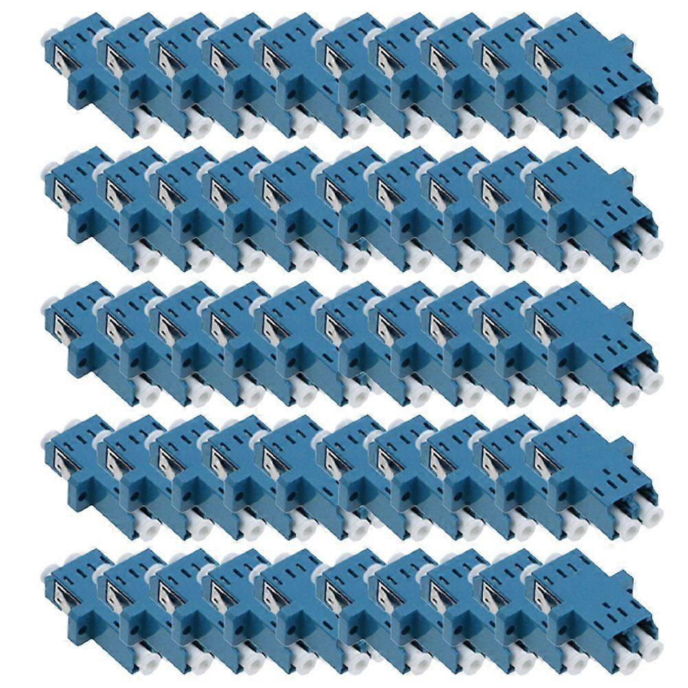 50Pcs LC Duplex Fiber Optic Adapter LC Optical Fiber Coupler LC Fiber Flange LC Connector