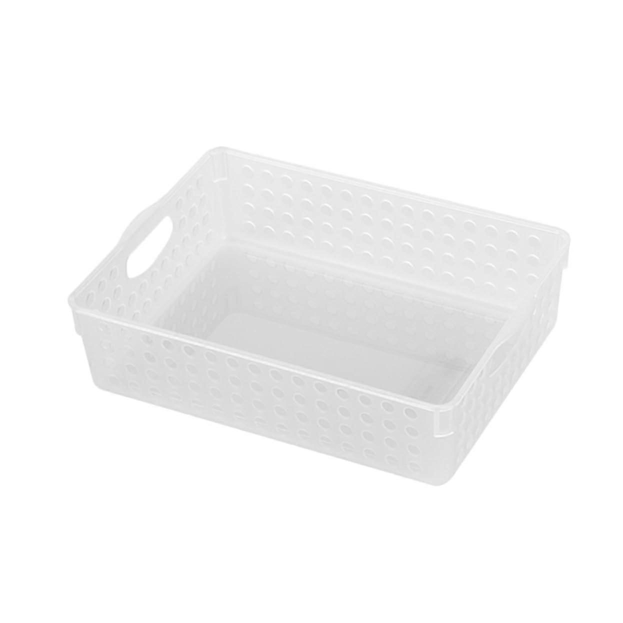 Document Organizer Plastic Storage Basket - Large File Basket for Office or Home - Durable Filing Box in Black Color