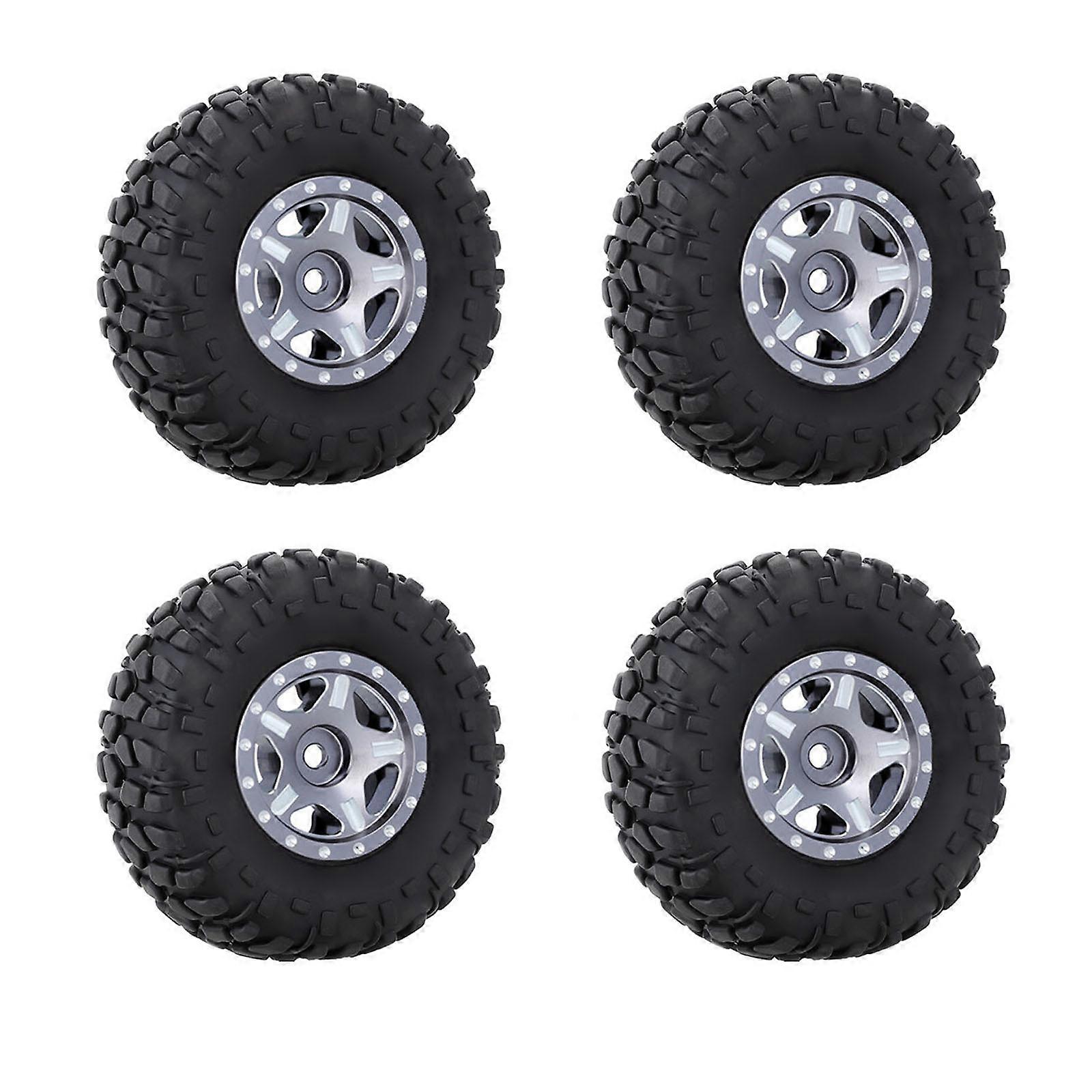 Rubber Remote Car Side Crawler Tires Durable Protective Rubber Wheel for 1/24 Scale Rc Crawler Car Remote Car Upgrades titanium color