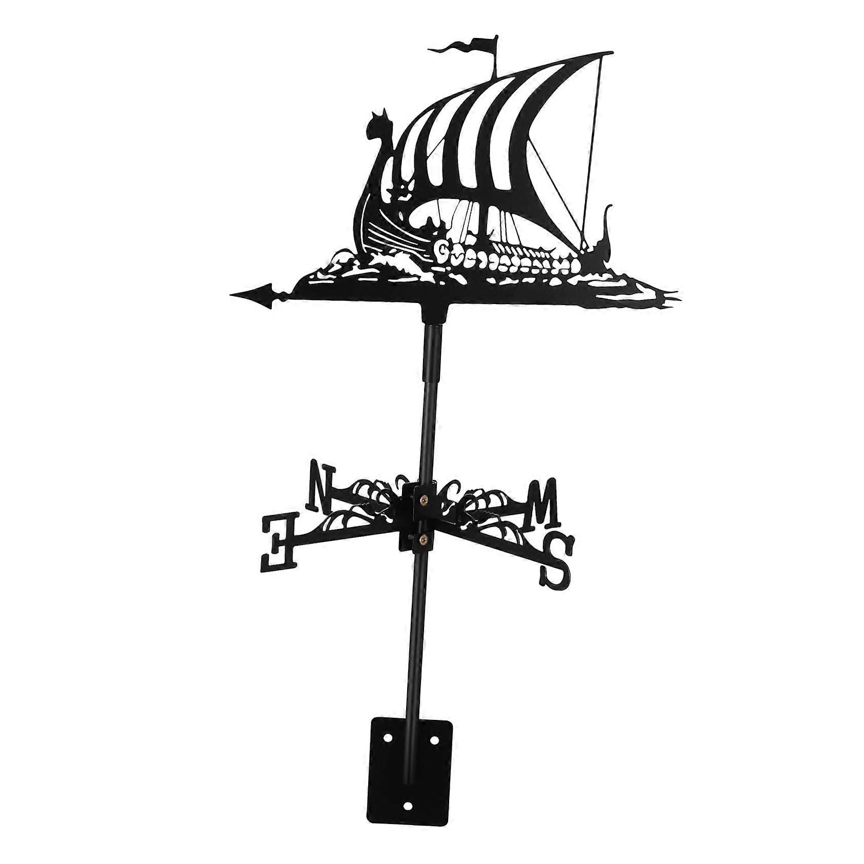 Weather Vane Made of Sailing Boat Iron Wrought Yard Decoration Wind Indicator