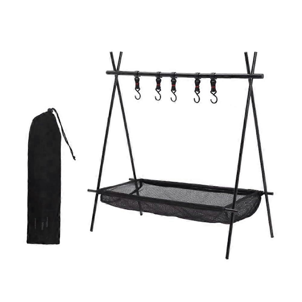 Frame Mesh bag Camping frame Folding camping tripod Hanger for small items 50x70x72cm 61X100X105Cm