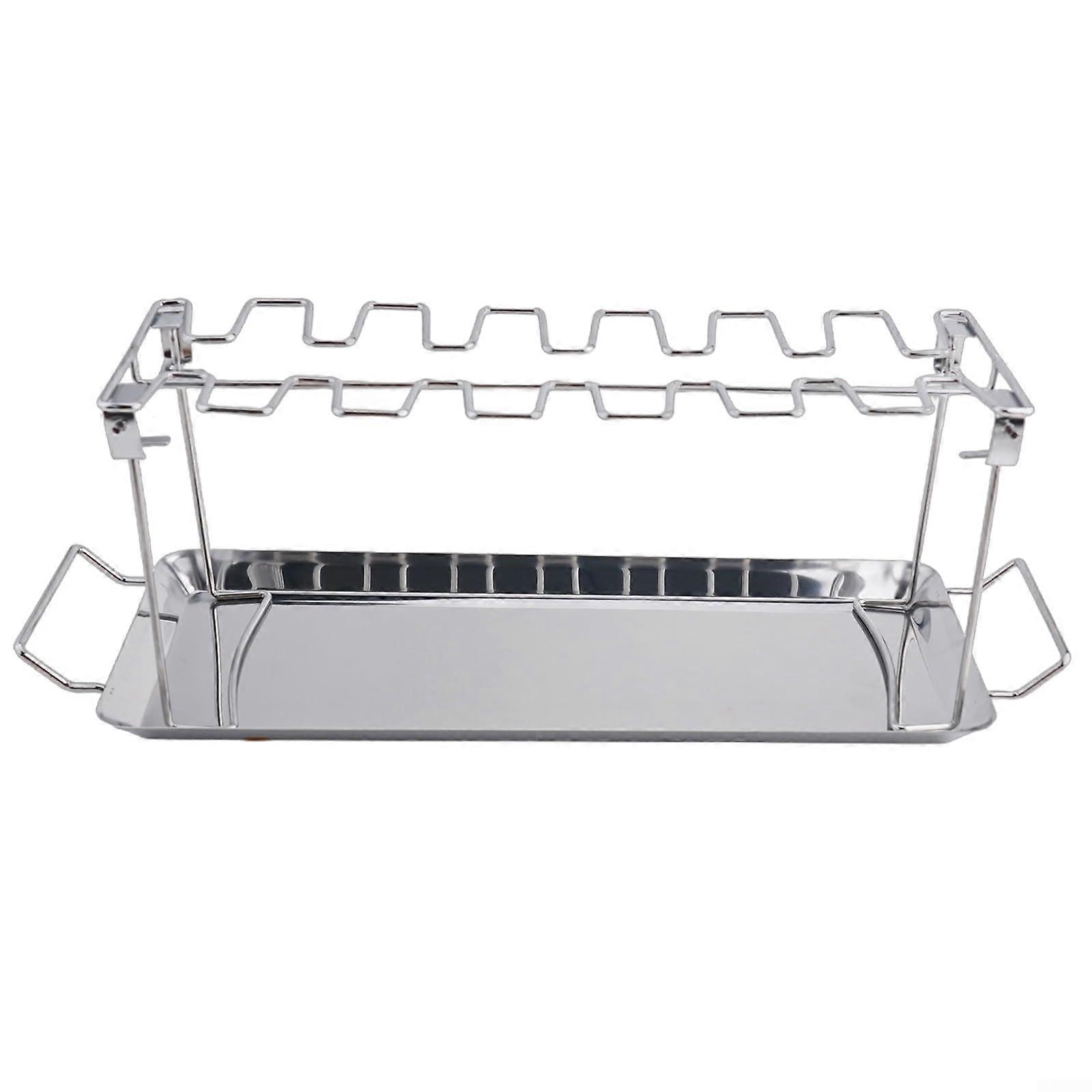 Drumstick Holder Rack for Grilling with Stainless Steel Design with Drip Pan for Juicy Cooking (2)