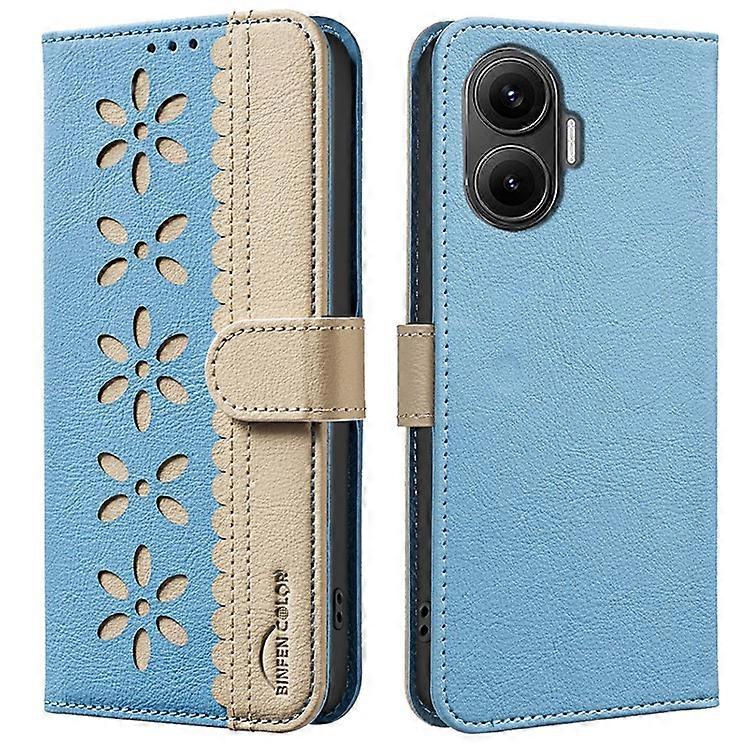 Compatible For Xiaomi Poco F7 5G / Redmi Turbo 4 Pro 5G Leather Case BINFEN COLOR BF36 Floral Pattern Phone Cover RFID