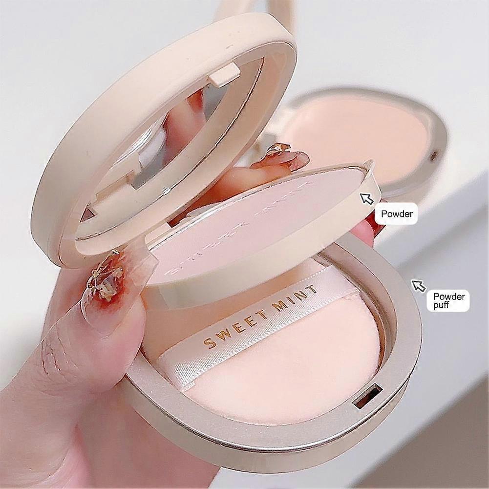 01 color white (A) $ SWEET MINT makeup touch-up long-lasting concealing pores not easy to stick powder natural with powder puff two-in-one powder