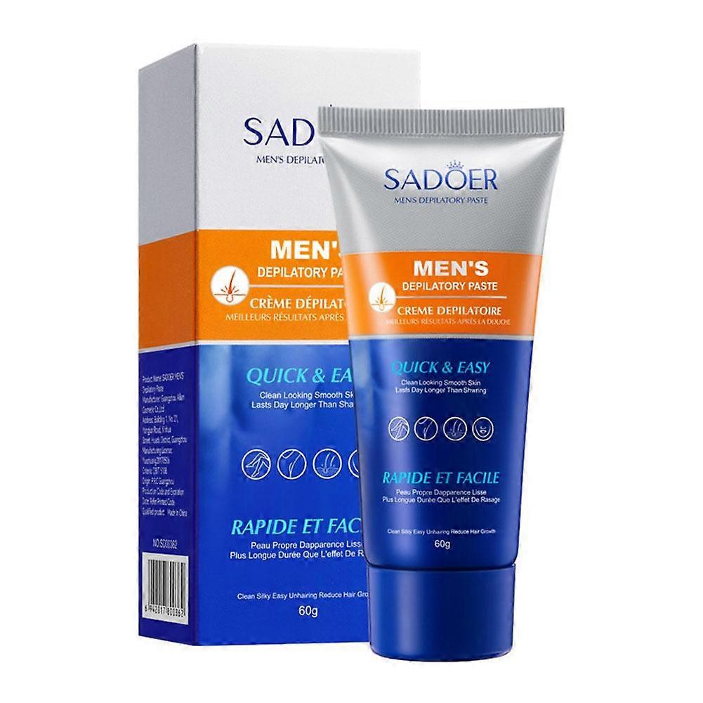 60g(A)$Men's Hair Removal Cream 60g Gentle and non-irritating Hair Removal Cream