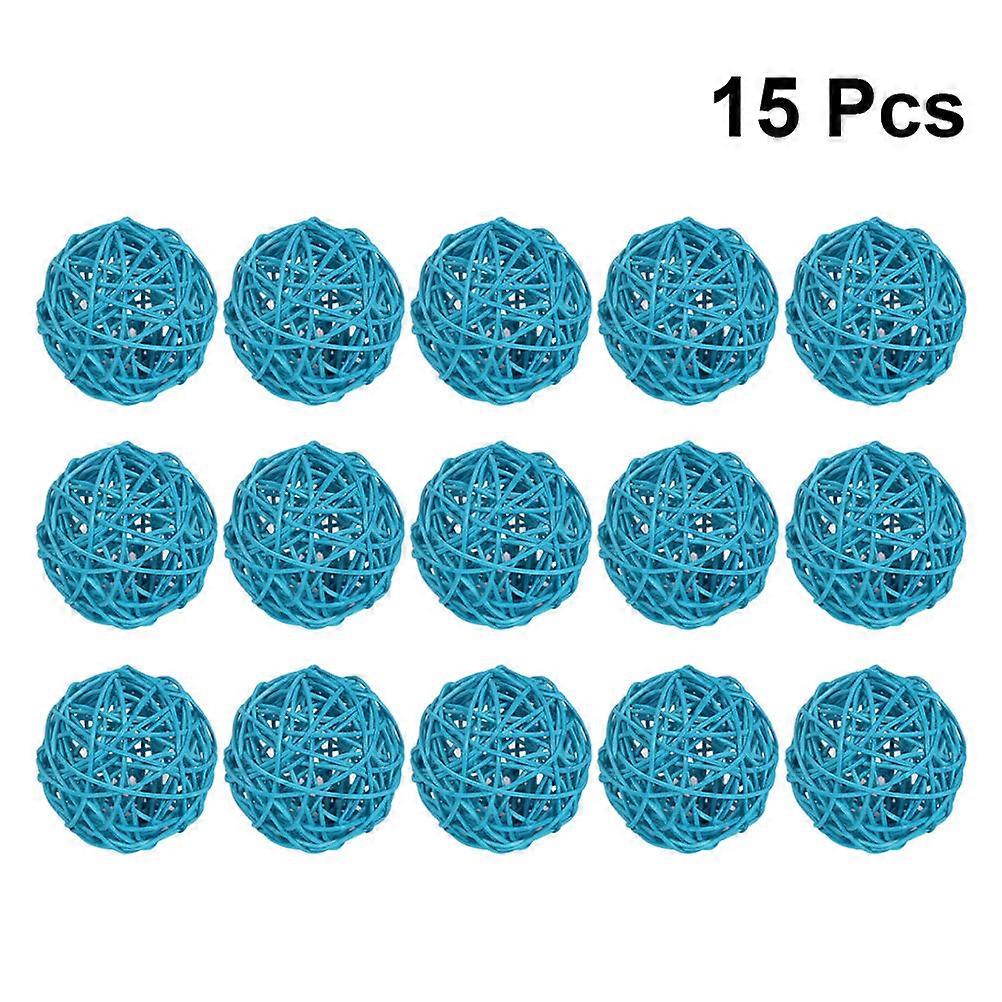 15pcs Wicker Rattan Balls DIY Hanging Tree Ornaments for Home, Kindergarten, Hotel & Bar – Unique Vine Ball Decorations for Creative Crafting