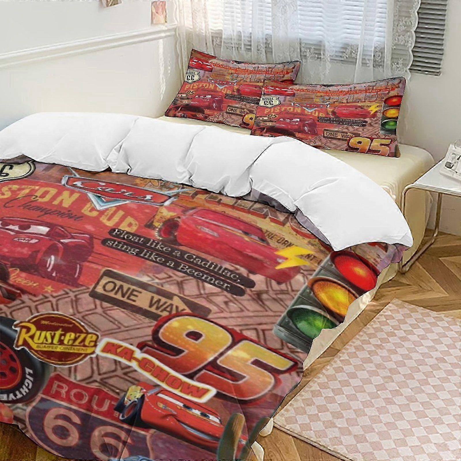 3-delat tecknat sängkläder för barn och vuxna, innehåller 1 påslakan och 2 örngott, perfekt varm presentidé för pojkar och flickor, perfekt 